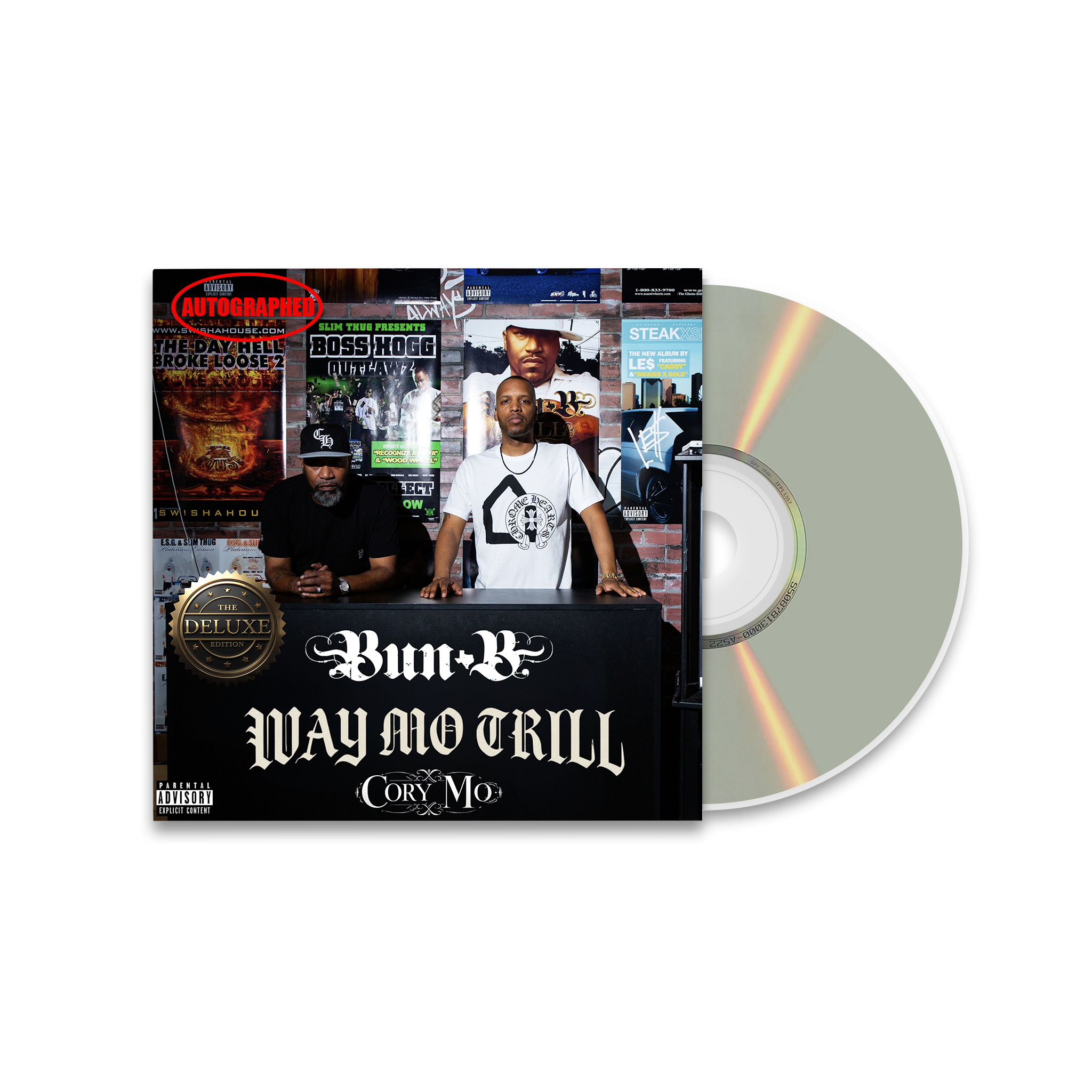 Bun B & Cory Mo - WAY MO TRILL (Deluxe) Autographed CD – Hitmaker